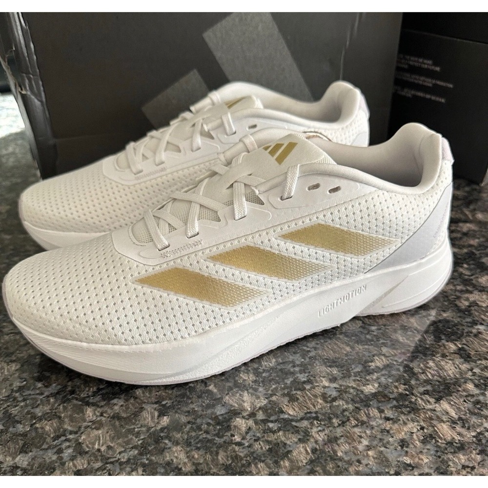 Adidas Duramo SL W Womens Running Shoes White Gold‎ IF7883 Size 10 NEW